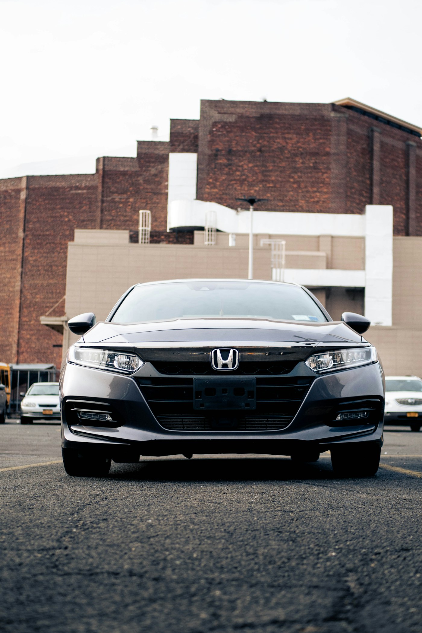 Clean black Accord front view after detail