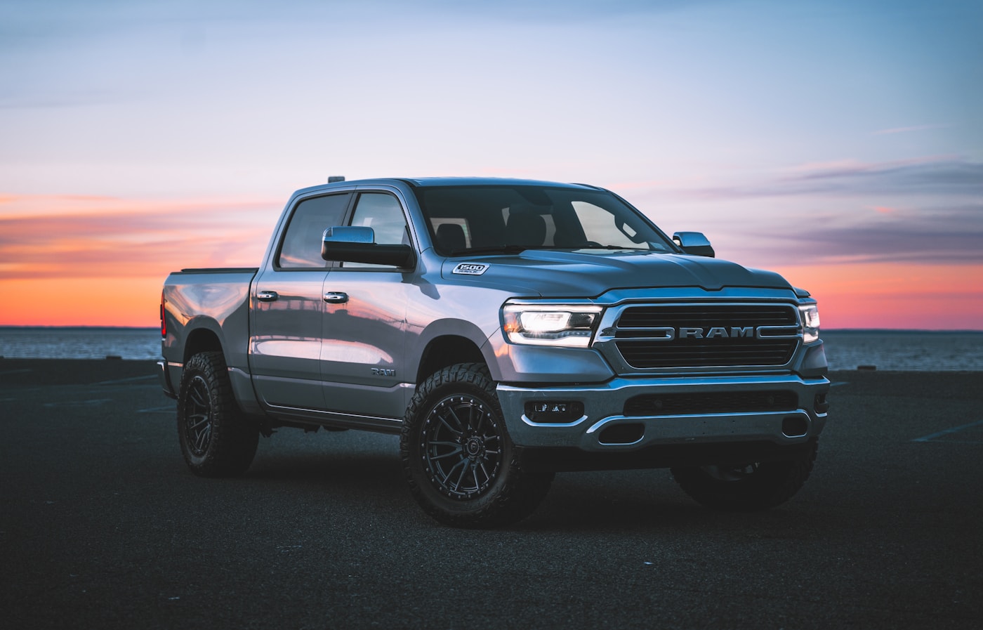 Silver RAM 1500 truck, freshly detailed